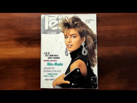 🎄 Lei December 1986 Cindy Crawford, Annie Lennox, Prince Albert | ASMR Magazine Flip Through