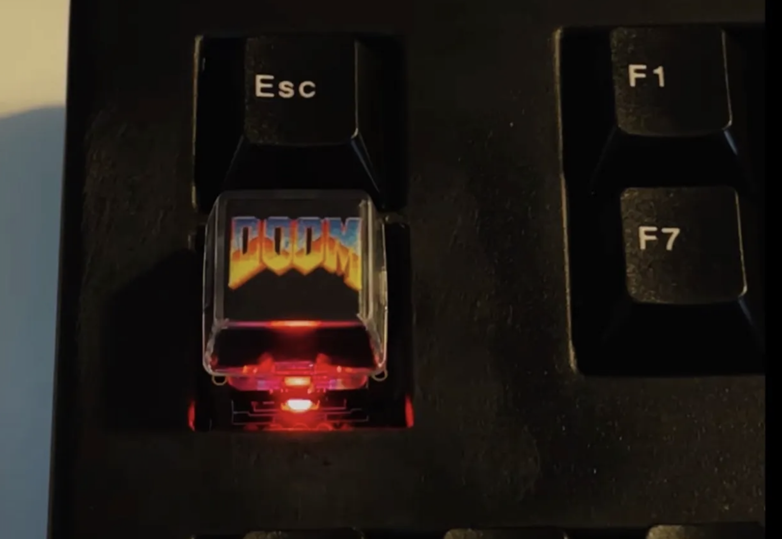 DOOM embedded in a Keyboard